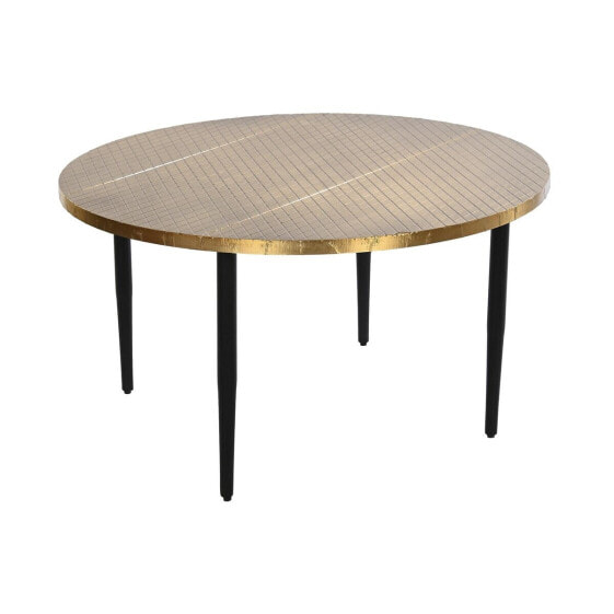 Кофейный столик DKD Home Decor Glamour Чёрный Позолоченный Деревянный Металл 85 x 85 x 45 cm