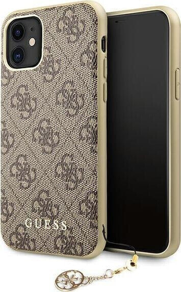 Guess Etui Guess GUHCN61GF4GBR Apple iPhone 11 brown/brązowy hard case 4G Charms Collection