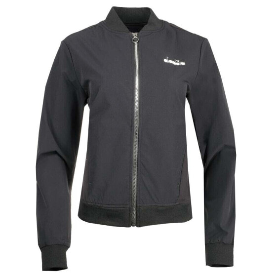 Diadora L. Full Zip Challenge Jacket Womens Black Casual Athletic Outerwear 1768