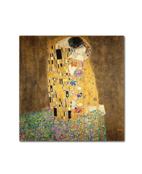 Картина холст масло Trademark Global Густав Климт поцелуй 1907-8 24" x 24"