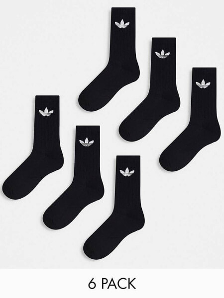 adidas Originals Trefoil 6-pack sock in black