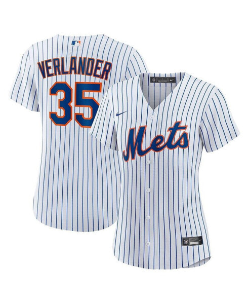Блузка Nike женская Justin Verlander белая, сине-королевская, домашняя реплика игрока New York Mets