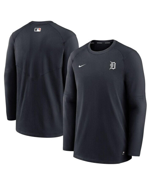 Men's Navy Detroit Tigers Authentic Collection Logo Performance Long Sleeve T-shirt
