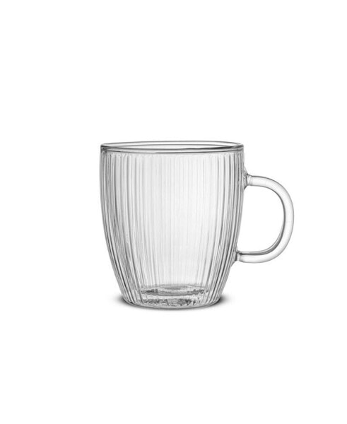 Fluted 13.5oz Coffee Mugs, Set of 2