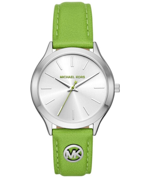 Women's Slim Runway Three-Hand Pear Leather Watch 38mm