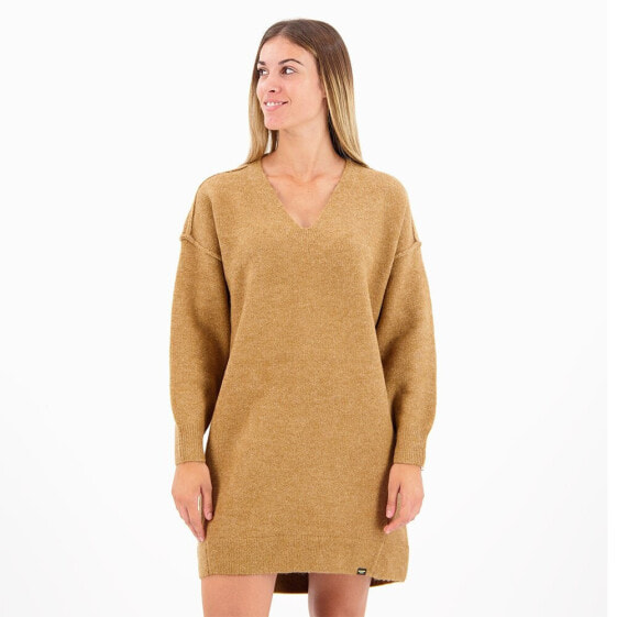 SUPERDRY V Jumper Long Sleeve Short Dress