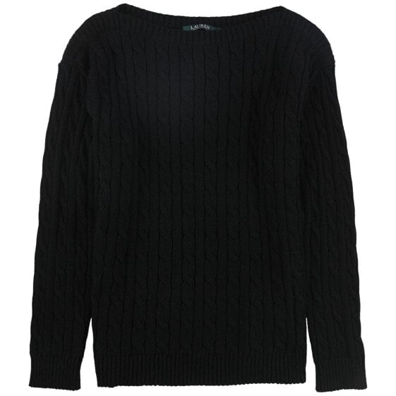 Ralph Lauren Womens Cable Pullover Sweater Black Small
