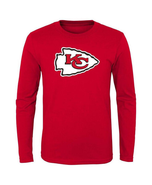 Little Boys Red Kansas City Chiefs Primary Logo Long Sleeve T-shirt