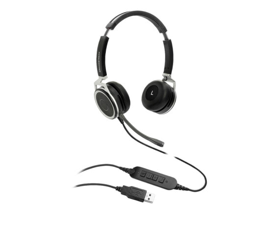 Grandstream GUV3005 - Headset - Head-band - Black - Binaural - 2 m - Black