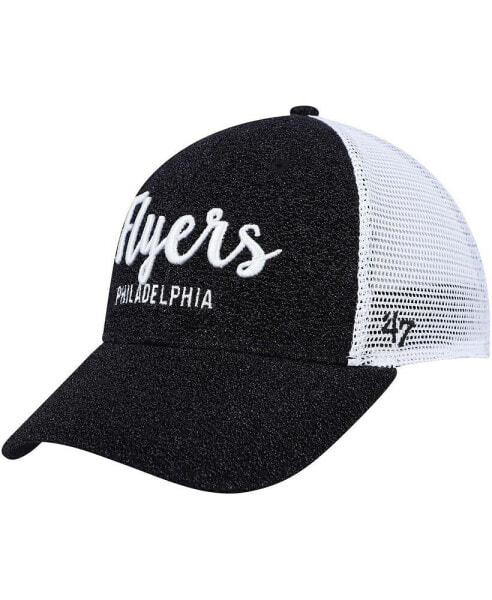 Women's Black, White Philadelphia Flyers Encore MVP Trucker Snapback Hat