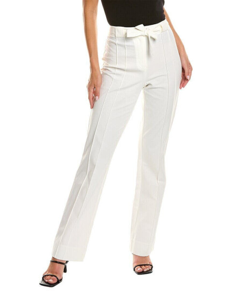 Donna Karan Luxe Tech Belted Seam Pant Women's White 2