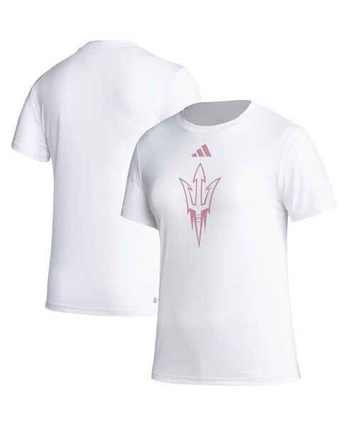 Women's White Arizona State Sun Devils AEROREADY Breast Cancer Awareness Pregame T-Shirt