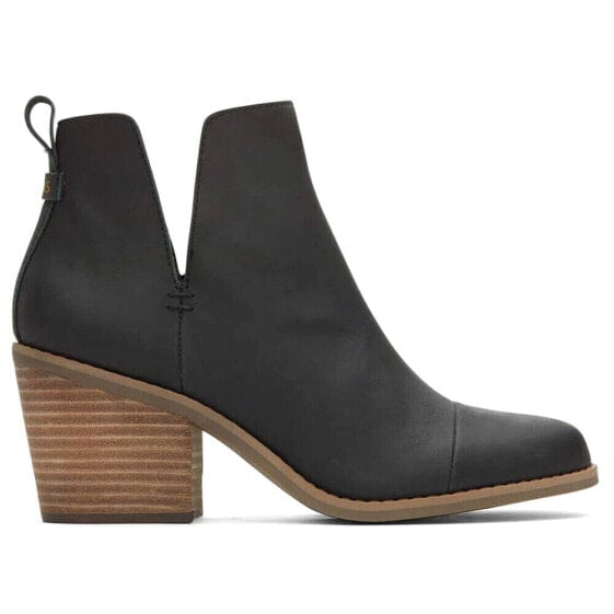 TOMS Everly Pull On Booties Womens Black Casual Boots 10018905