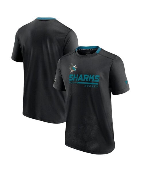 Men's Black San Jose Sharks Authentic Pro Locker Room T-shirt