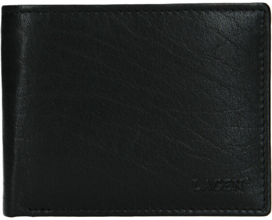 Men´s leather wallet Black W-8053