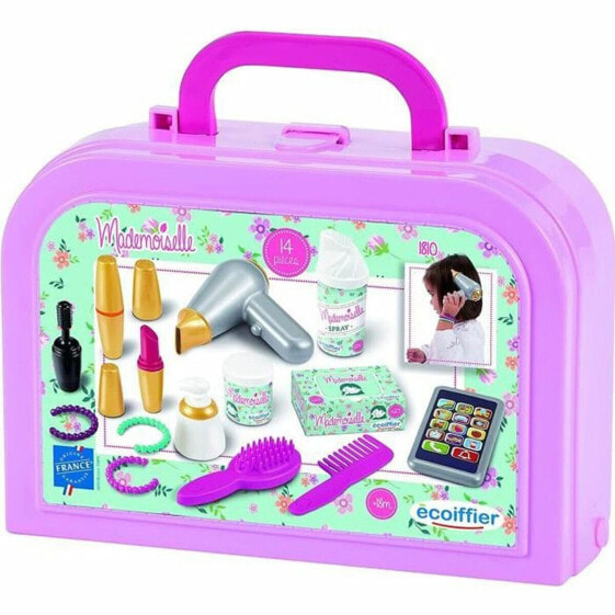 Детский парикмахерский набор Ecoiffier Retro Beauty Suitcase + 18 месяцев 14 штук