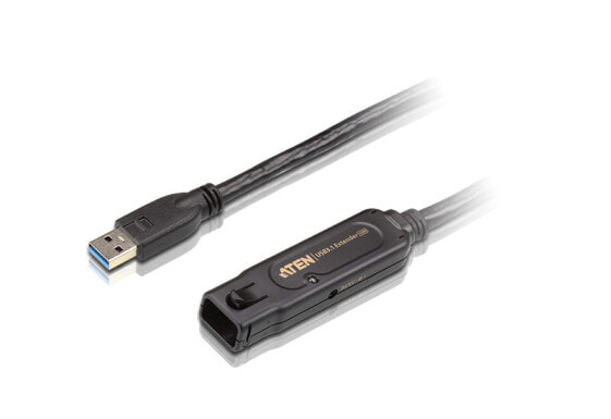 ATEN UE3310 - 10 m - USB A - USB A - USB 3.2 Gen 1 (3.1 Gen 1) - Male/Female - Black