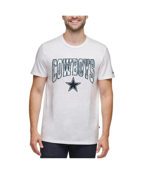 Men's White Dallas Cowboys Embroidered Patch T-shirt