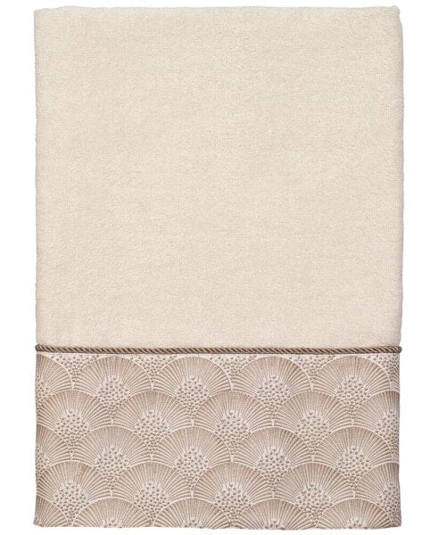 Deco Shells Bordered Cotton Bath Towel, 27" x 50"