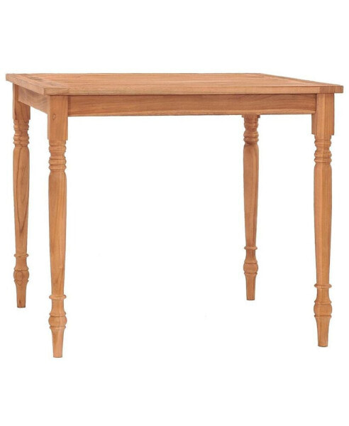 Batavia Table 33.5"x33.5"x29.5" Solid Teak Wood