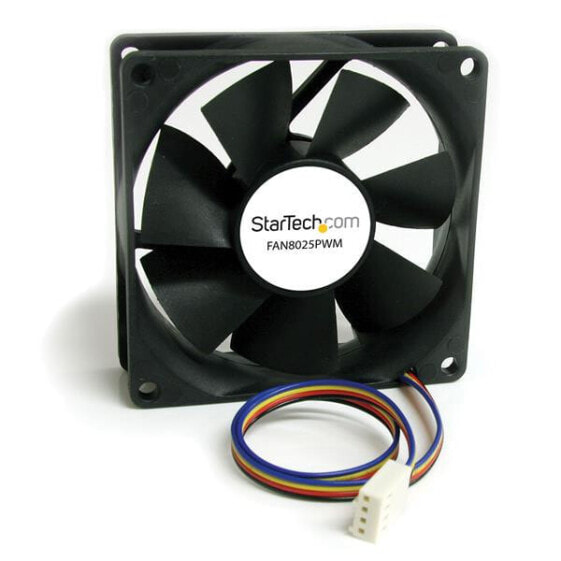 80x25mm Computer Case Fan with PWM – Pulse Width Modulation Connector - Fan - 8 cm - 28 dB - Black
