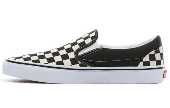 Кроссовки женские Vans Slip-On Checkerboard Classic 低帮 白绿