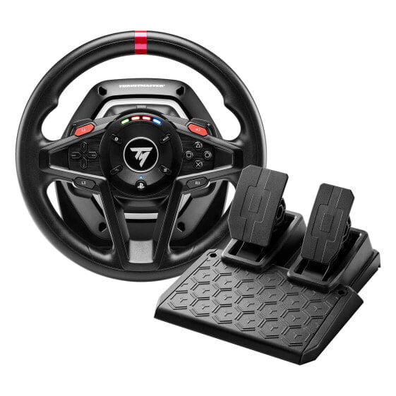 ThrustMaster T128 - Steering wheel + Pedals - PC - PlayStation 4 - PlayStation 5 - Directional buttons - Handbrake button - Menu button - Setting button - Share button - View button - Analogue - 900° - 30 ms