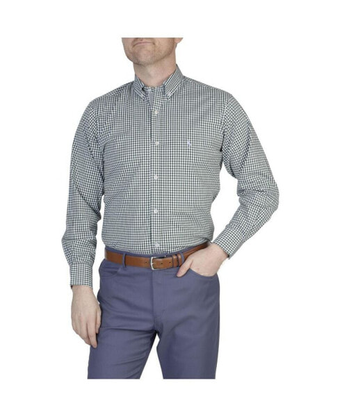 Рубашка мужская TailorByrd в клетку мини Gingham Cotton Stretch