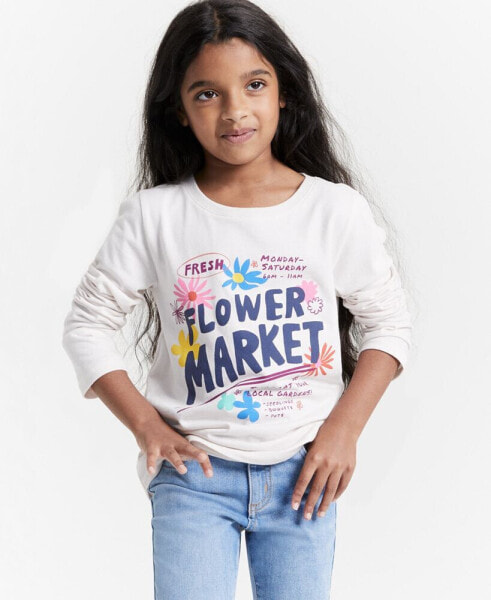 Girls Flower Market T-Shirt, Created for Macy's