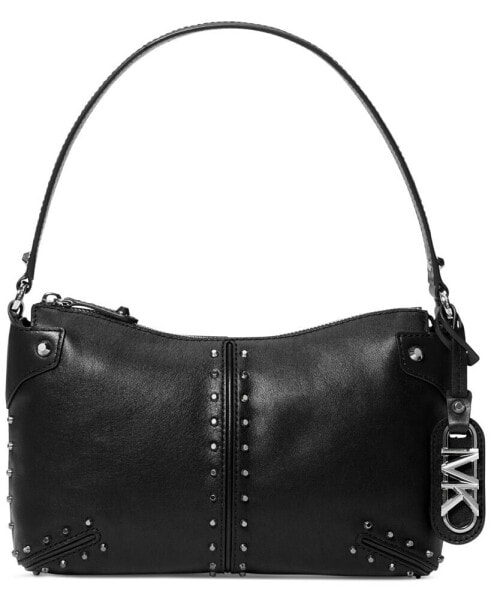 Astor Large Studded Leather Pouchette