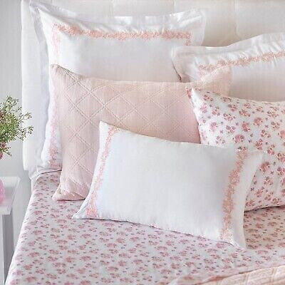 Euro Climbing Flowers Cotton Sateen Sham Pink - Martha Stewart