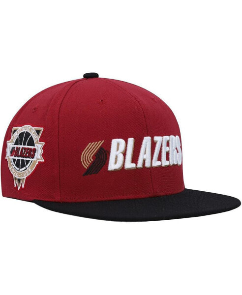 Men's Red Portland Trail Blazers Hardwood Classics Free Bird Snapback Hat