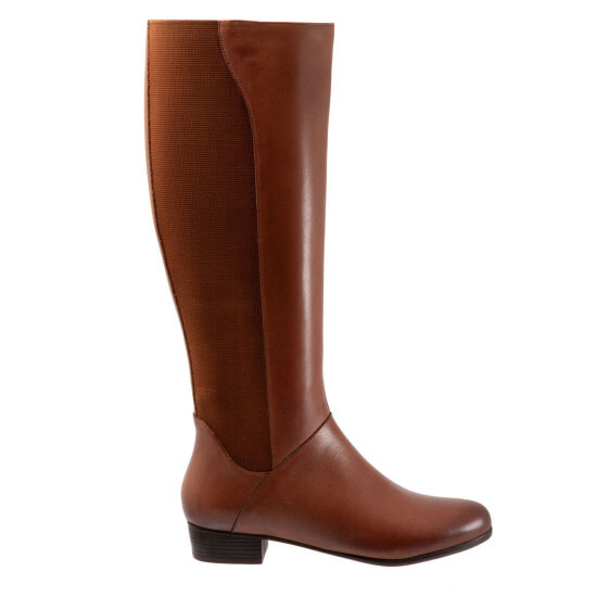 Trotters Misty Wide T2261-215 Womens Brown Narrow Leather Knee High Boots