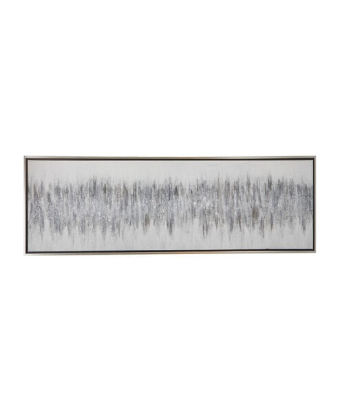 Canvas Abstract Framed Wall Art with Silver-Tone Frame, 71" x 1" x 20"