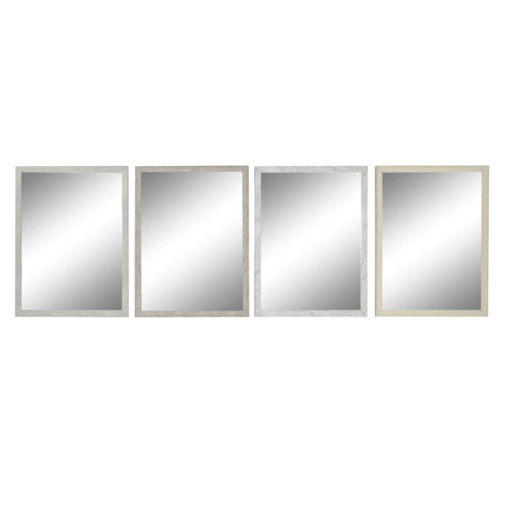 Зеркало настенное DKD Home Decor 56 x 2 x 76 см Серый Бежевый Белый полистирол (4 штуки)
