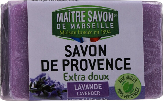 Feste Seife mit Lavendelöl - Maitre Savon De Marseille Savon De Provence Lavender Soap Bar 100 g