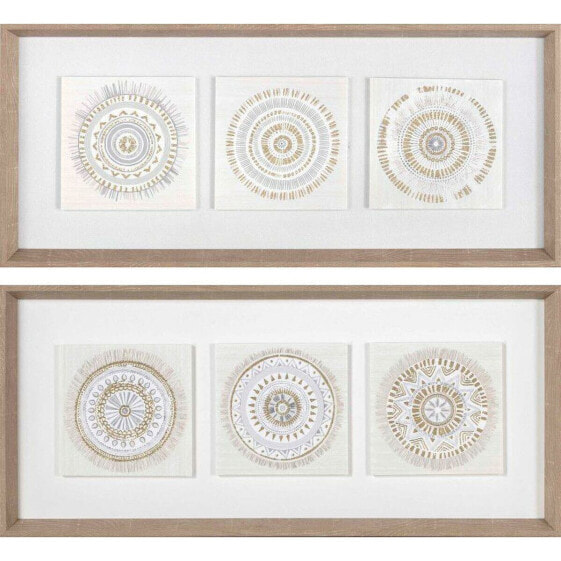 Painting DKD Home Decor 61 x 3,8 x 26 cm 63,5 x 4 x 28,6 cm Circles Scandinavian (2 Units)