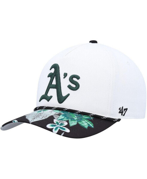 Men's White Oakland Athletics Dark Tropic Hitch Snapback Hat