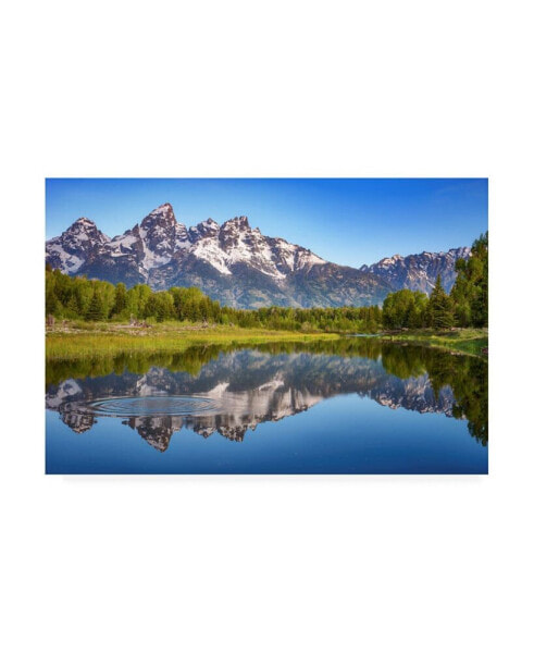 Darren White Photography Ripples in the Tetons Canvas Art - 36.5" x 48"