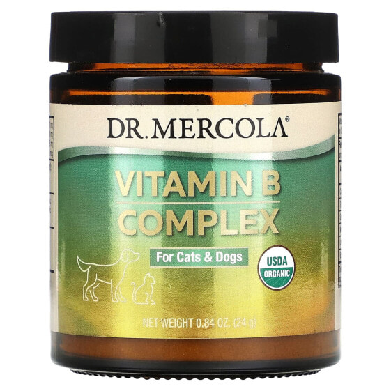 Витамины и добавки Dr. Mercola Organic Vitamin B Complex для кошек и собак, 0.84 унции (24 г)