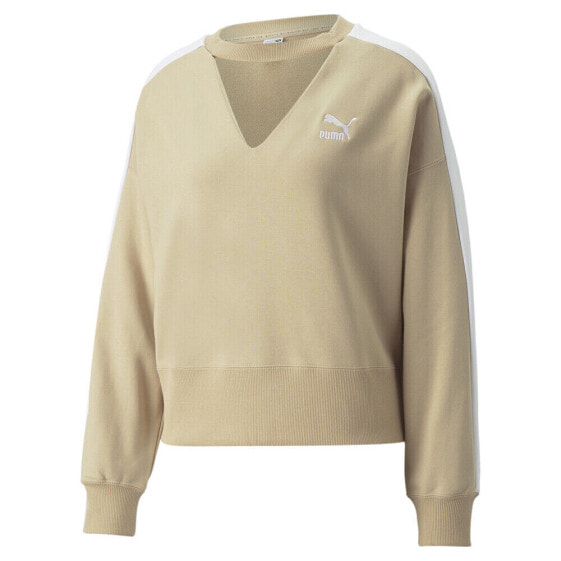 Puma T7 Crew Neck Long Sleeve Sweater Womens Size L 53707067