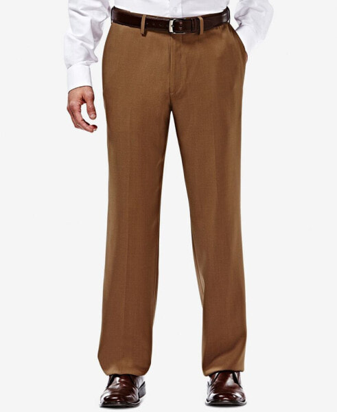 Men's Eclo Stria Classic Fit Flat Front Hidden Expandable Dress Pants