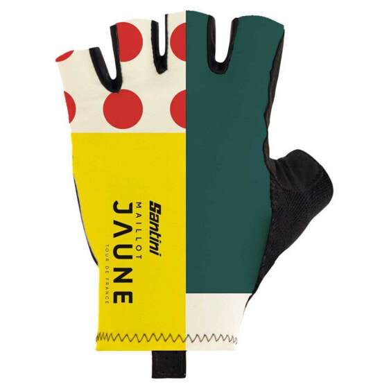 SANTINI Combo Tour De France Official General Leader 2024 Short Gloves