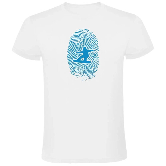 KRUSKIS Snowboarder Fingerprint short sleeve T-shirt