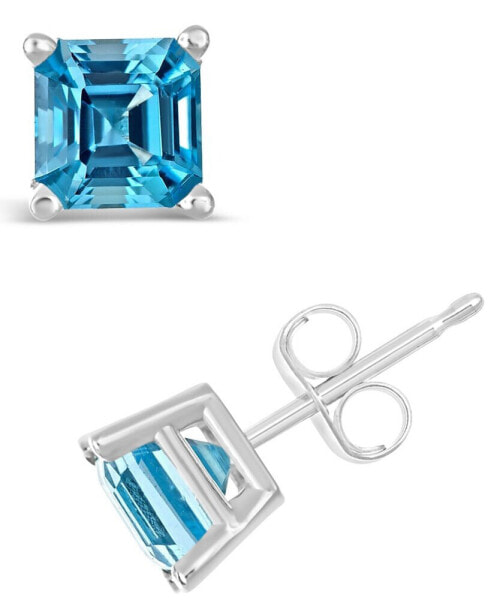 Swiss Blue Topaz (2-3/4 ct. t.w.) Stud Earrings in Sterling Silver