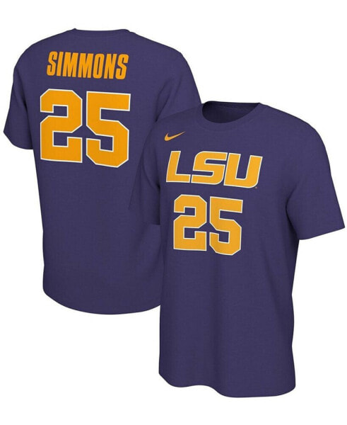 Men's Ben Simmons Purple LSU Tigers Retro Alumni Basketball Jersey T-shirt
