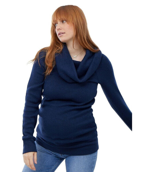Maternity Cowl Neck Tunic Sweater