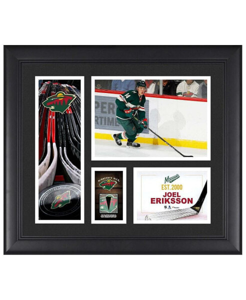 Joel Eriksson Ek Minnesota Wild Framed 15" x 17" Player Collage with a Piece of Game-Used Puck