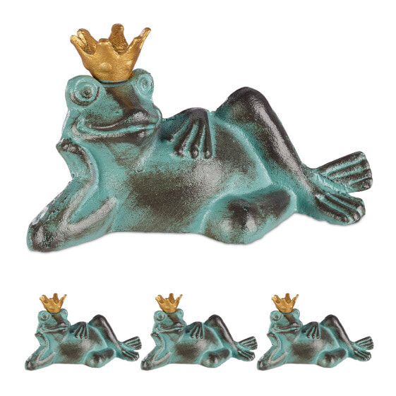 4 x Gartenfigur Froschkönig S