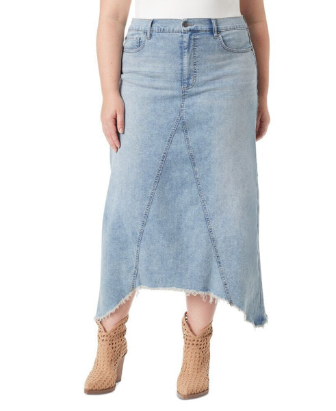 Trendy Plus Size Della Maxi Denim Skirt